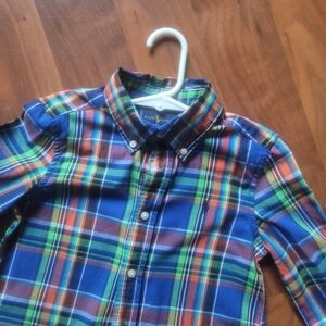 Ralph Lauren Kids Plaid Shirt - Blue, Green, Orange
